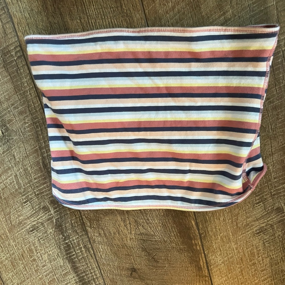 HOLLISTER TUBE TOP, REVERSIBLE, PINK AND STRIPES, SIZE SMALL, GOOD CONDITION